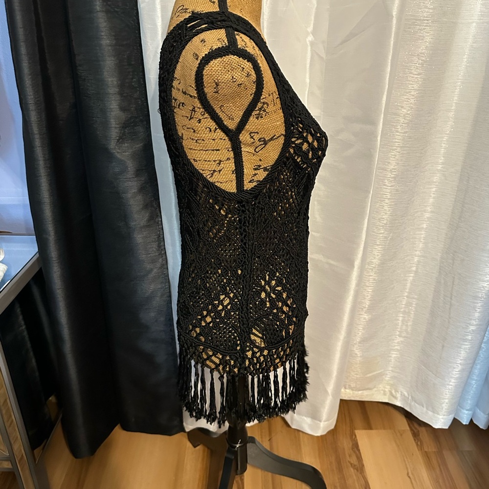 Polo by Ralph Lauren Black Crochet Tank Top - Picture 3 of 8